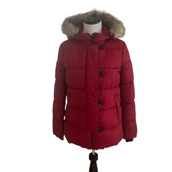 Ralph Lauren puffer  Parka With Faux Fur
Trim In Chili - Picture 2 of 7